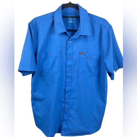 Orvis Shirts Orvis Mens Szmedblue Classic Collection Polyester
